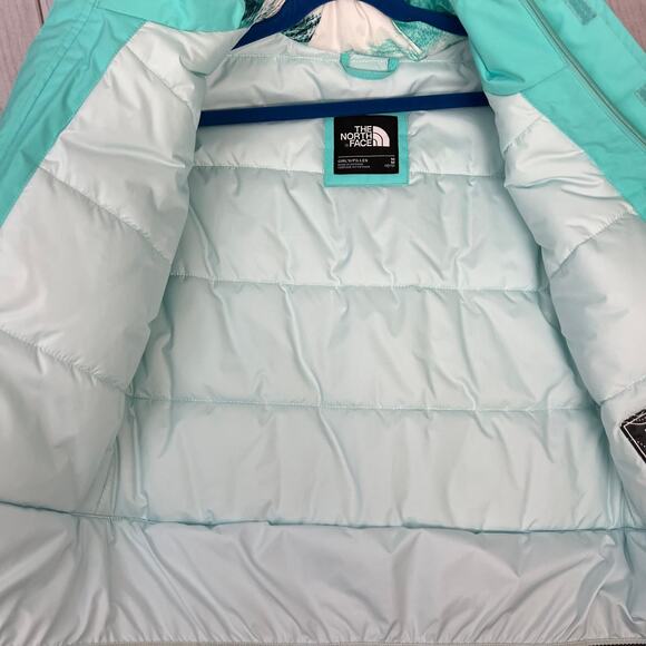 The North Face Girls' Colorblock Teal Blue Snow Ski Jacket Size M (10/12) - Picture 4 of 7